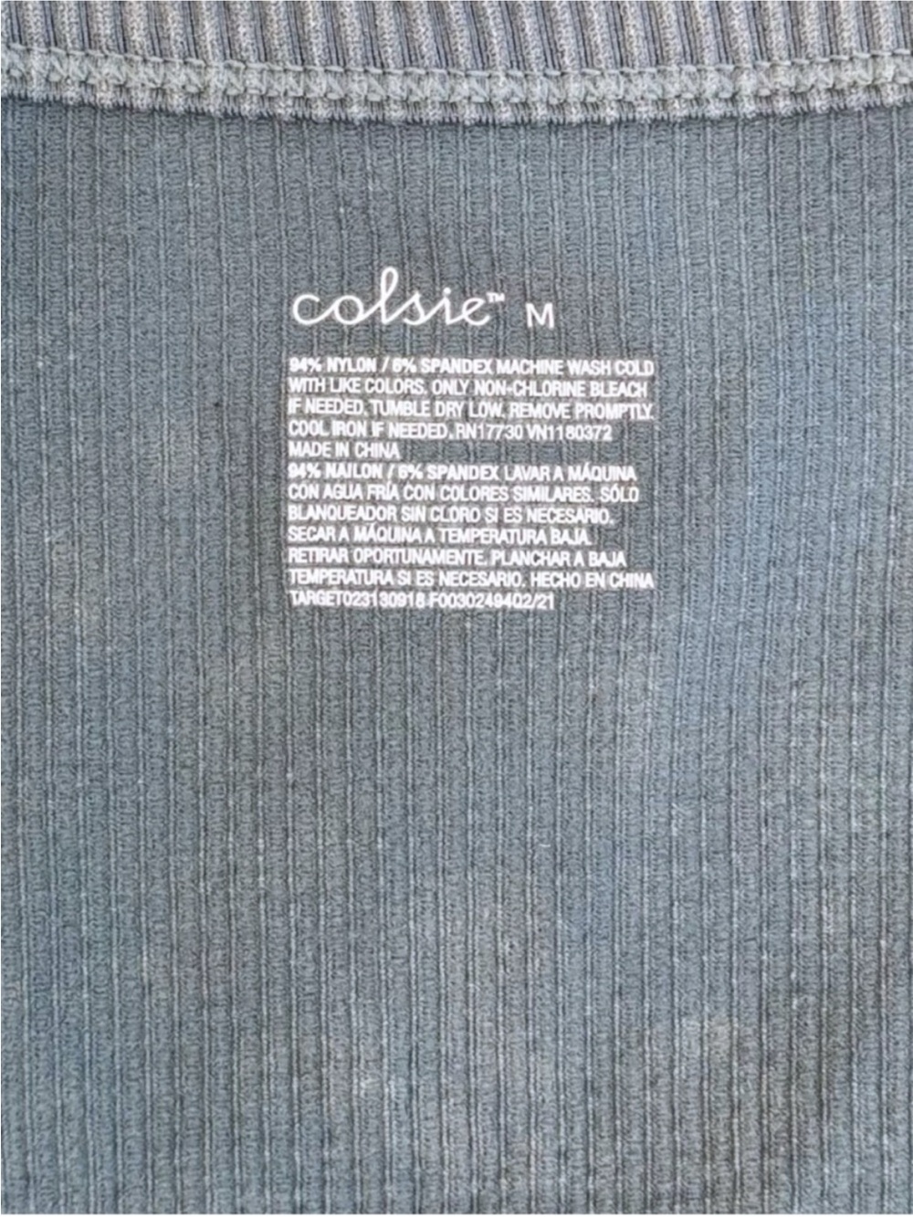 NWOT Colsie Ribbed Cropped Cami in Teal Blue - Picture 3 of 3